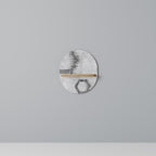 HEXAGONAL FIGURES Prateleira Oval Decorativa em Efeito Carvalho