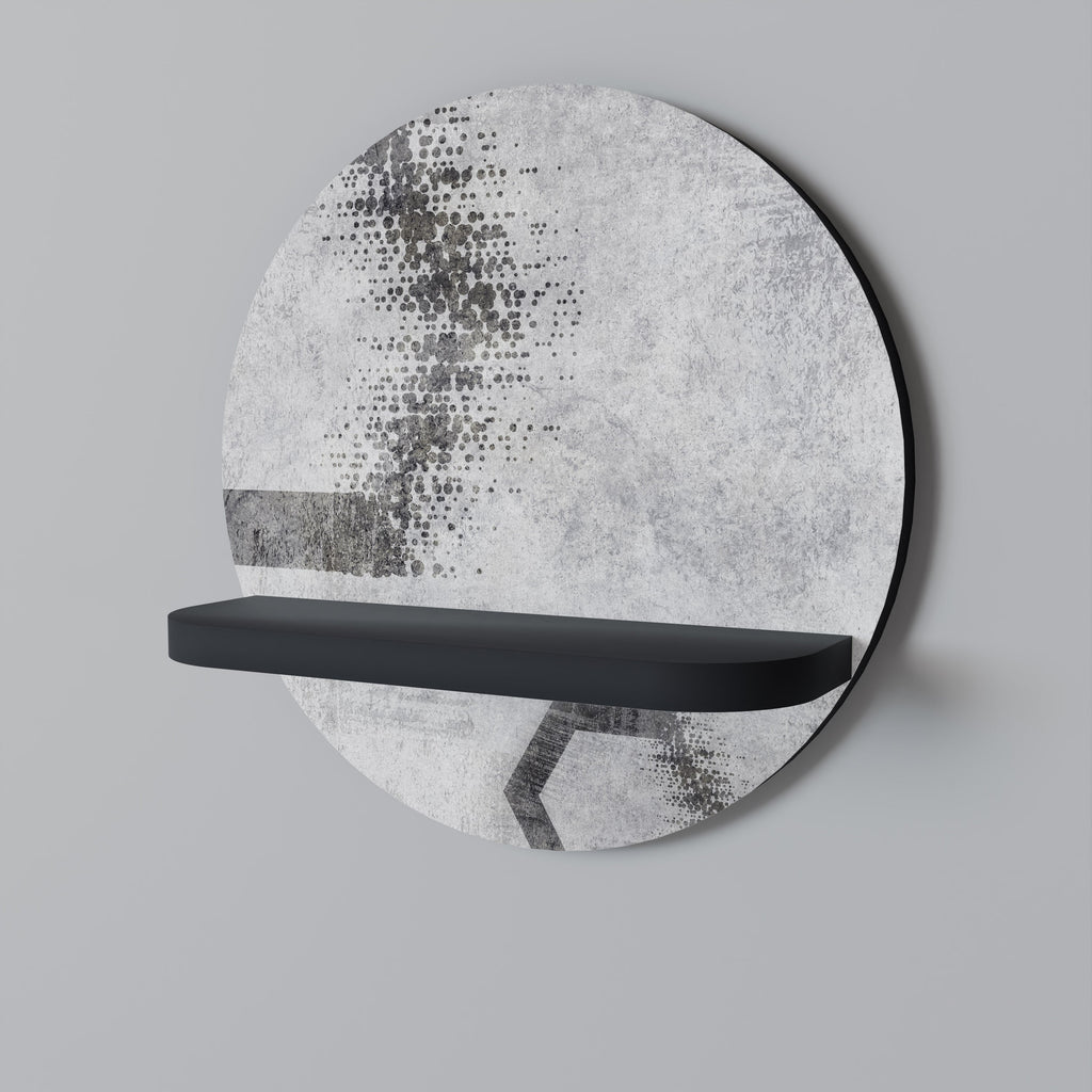 HEXAGONAL FIGURES Prateleira Redonda Decorativa em Acabamento Preto