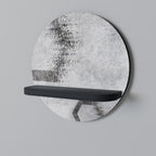 HEXAGONAL FIGURES Prateleira Redonda Decorativa em Acabamento Preto