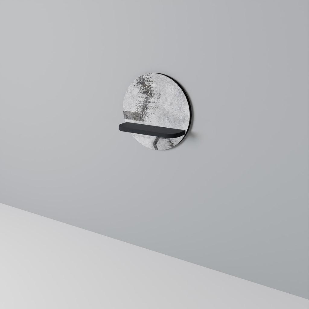 HEXAGONAL FIGURES Prateleira Redonda Decorativa em Acabamento Preto