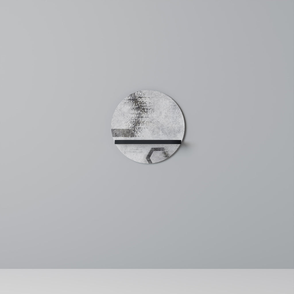 HEXAGONAL FIGURES Prateleira Redonda Decorativa em Acabamento Preto