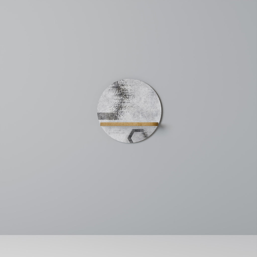 HEXAGONAL FIGURES Prateleira Redonda Decorativa em Efeito Carvalho