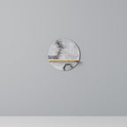 HEXAGONAL FIGURES Prateleira Redonda Decorativa em Efeito Carvalho