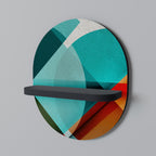 CIRCULAR RHAPSODY Prateleira Oval Decorativa em Acabamento Preto