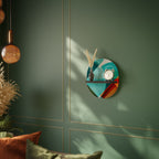 CIRCULAR RHAPSODY Prateleira Oval Decorativa em Acabamento Preto