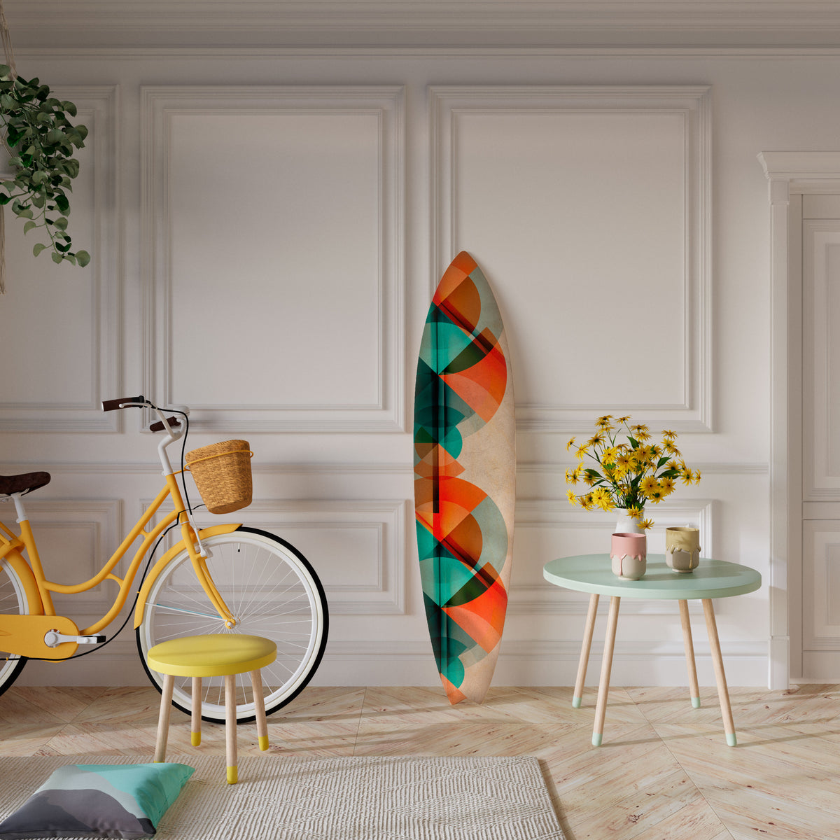 CIRCULAR RHAPSODY Painel Decorativo Prancha de Surf