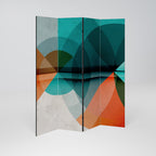 CIRCULAR RHAPSODY Biombo Decorativo de 4 Painéis