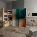 CIRCULAR RHAPSODY Biombo Decorativo de 4 Painéis