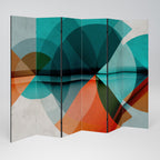 CIRCULAR RHAPSODY Biombo Decorativo de 6 Painéis