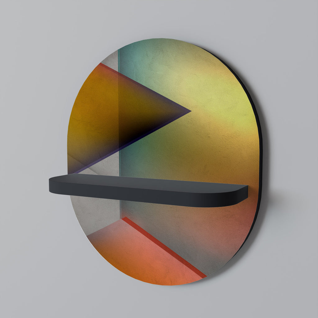 PIERCING SHARPNESS Prateleira Oval Decorativa em Acabamento Preto