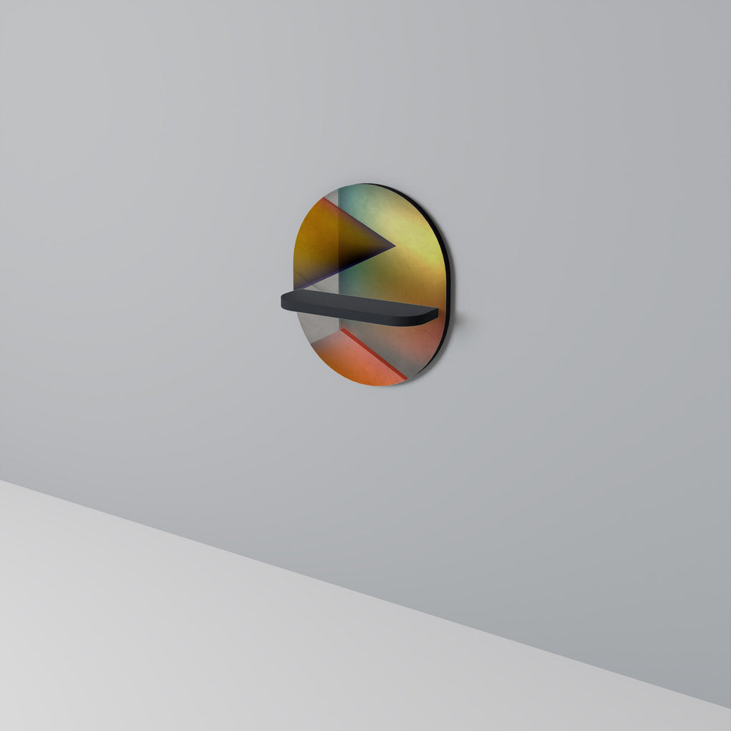 PIERCING SHARPNESS Prateleira Oval Decorativa em Acabamento Preto