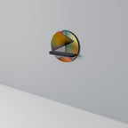 PIERCING SHARPNESS Prateleira Redonda Decorativa em Acabamento Preto