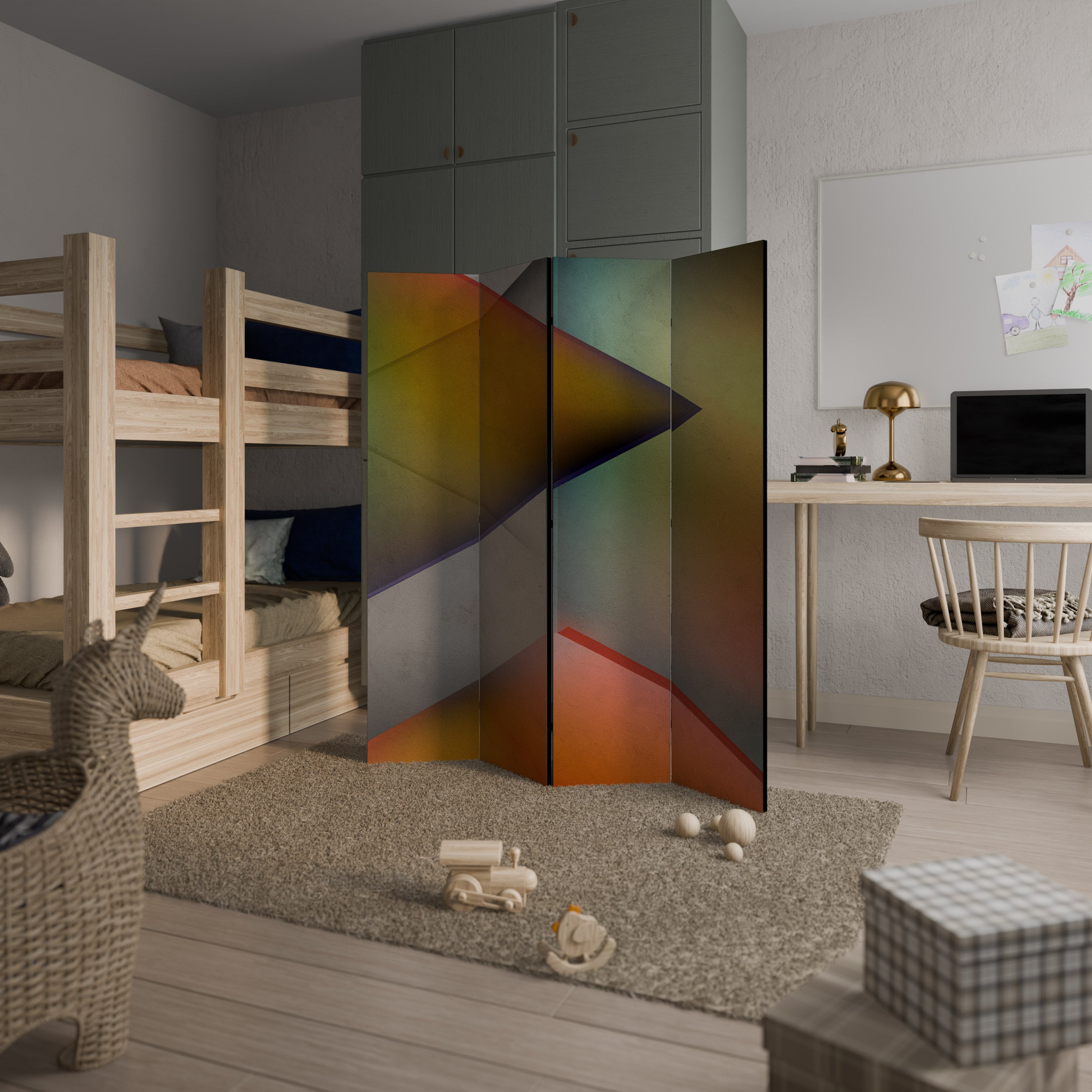 PIERCING SHARPNESS Biombo Decorativo de 4 Painéis