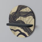 UNIFIED FRAGMENTS Prateleira Oval Decorativa em Acabamento Preto