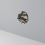 UNIFIED FRAGMENTS Prateleira Oval Decorativa em Acabamento Preto