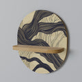 UNIFIED FRAGMENTS Prateleira Oval Decorativa em Efeito Carvalho
