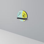 BODY LANGUAGE Prateleira Redonda Decorativa em Acabamento Preto