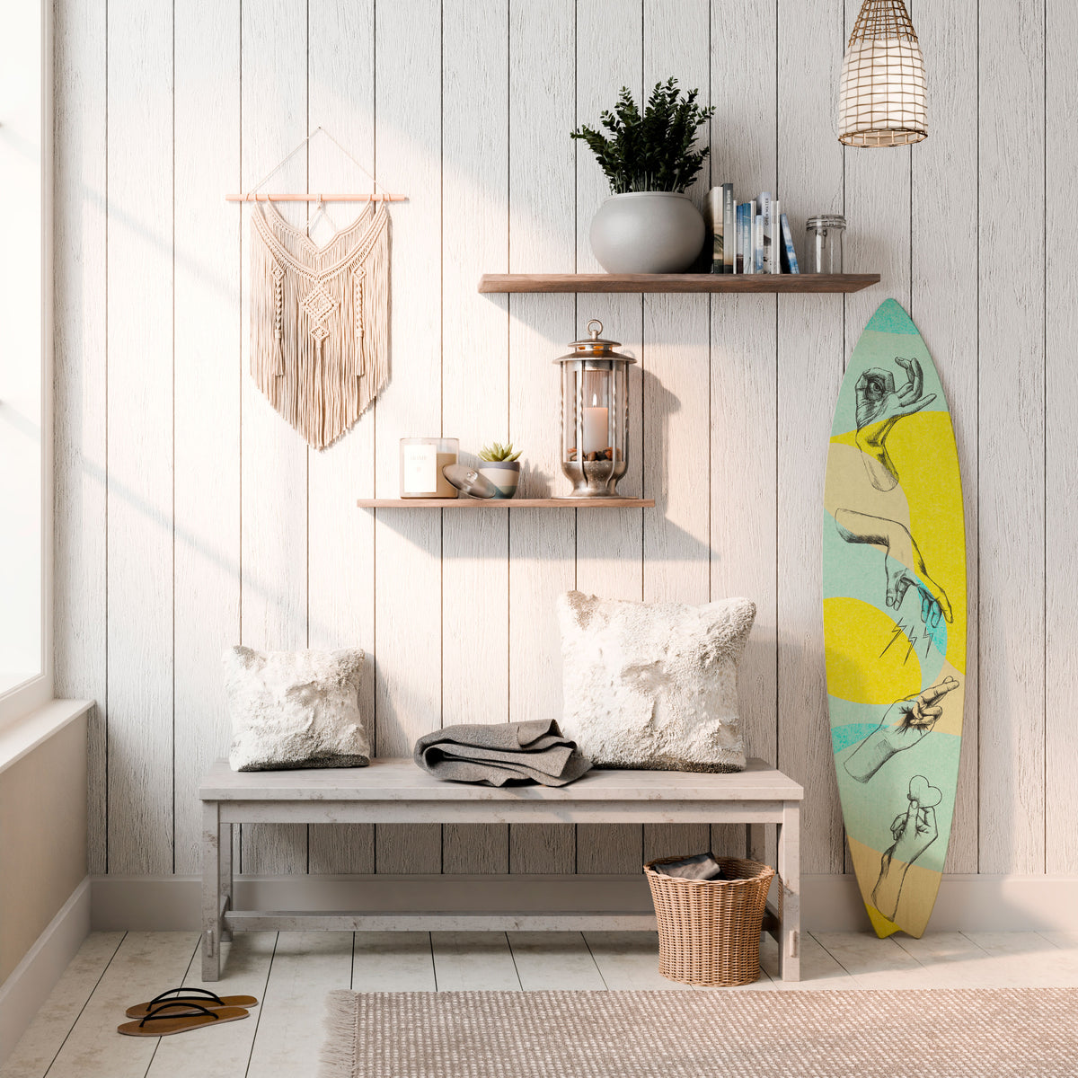 BODY LANGUAGE Surfboard Decorative Panel