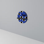 GEOMETRIC EYES Prateleira Oval Decorativa em Acabamento Preto