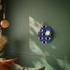 GEOMETRIC EYES Prateleira Oval Decorativa em Acabamento Preto