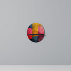 COLORFUL SOUNDS Prateleira Oval Decorativa em Acabamento Preto