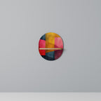 COLORFUL SOUNDS Prateleira Oval Decorativa em Efeito Carvalho