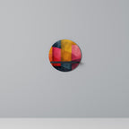 COLORFUL SOUNDS Round Art Shelf In Black Finish