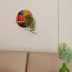 COLORFUL SOUNDS Prateleira Redonda Decorativa em Efeito Carvalho