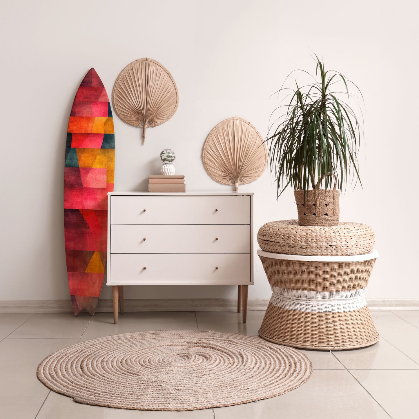 COLORFUL SOUNDS Painel Decorativo Prancha de Surf