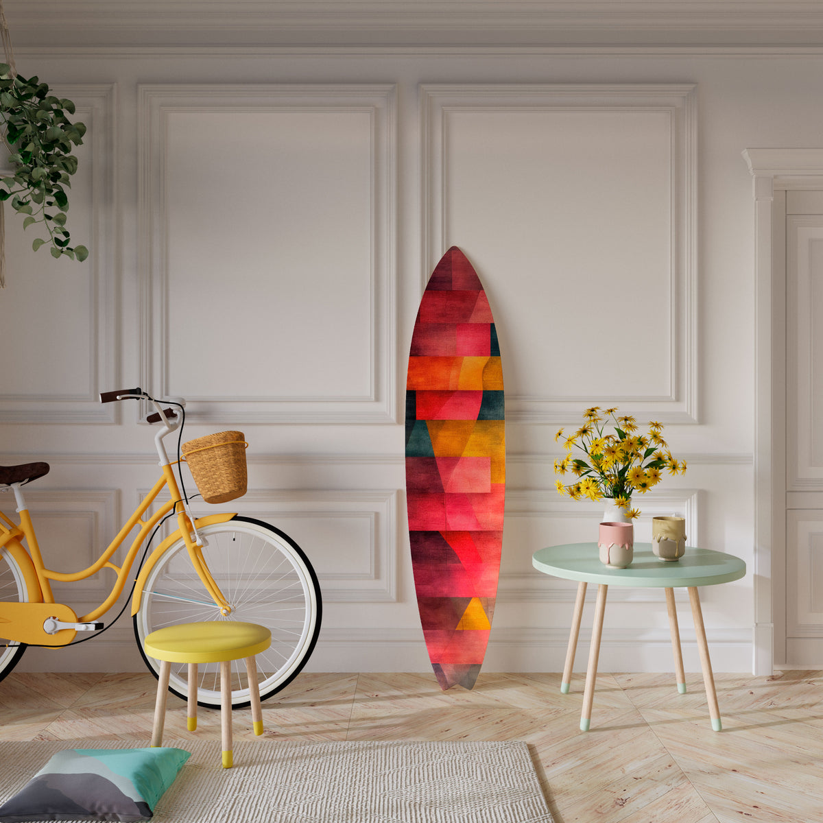 COLORFUL SOUNDS Painel Decorativo Prancha de Surf