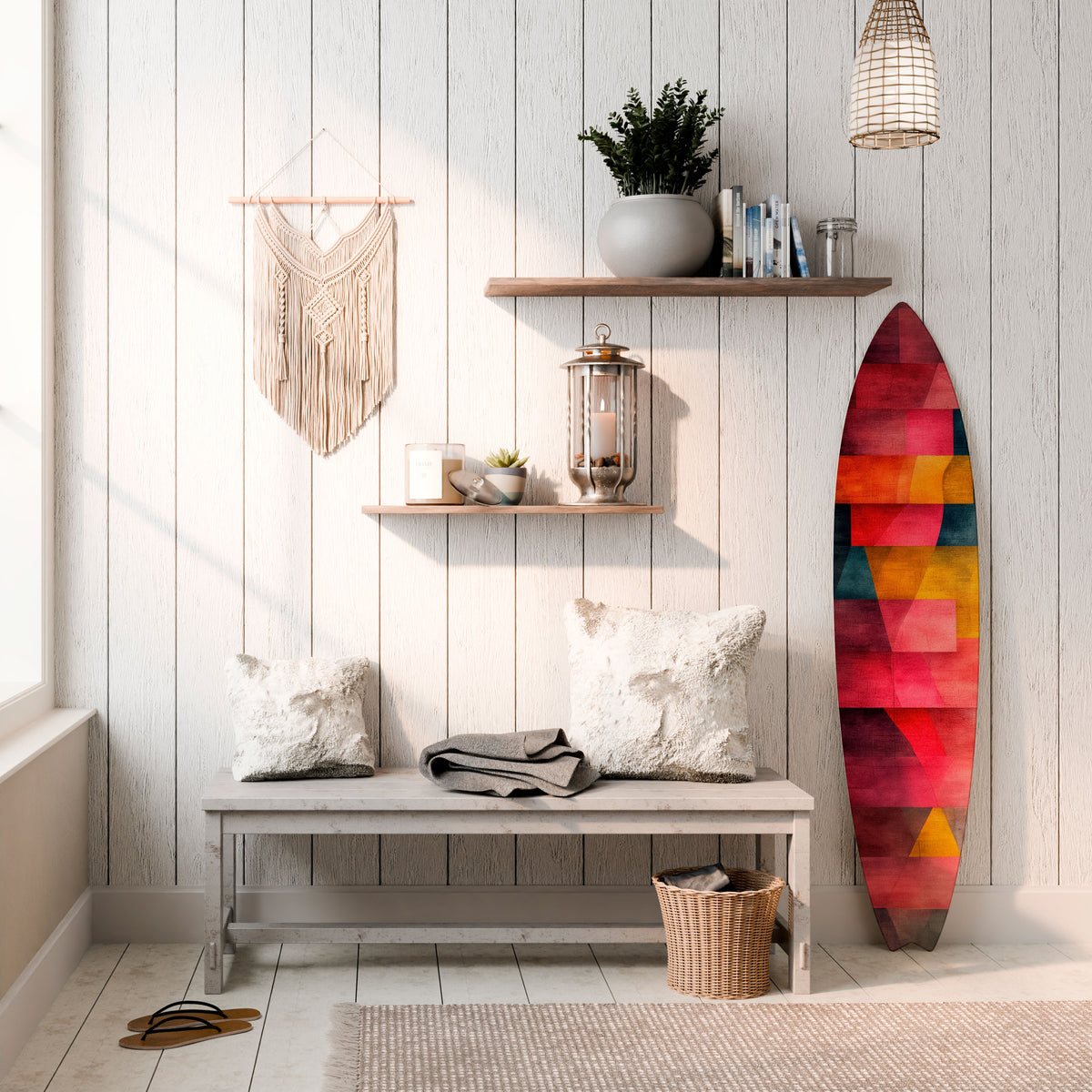 COLORFUL SOUNDS Painel Decorativo Prancha de Surf