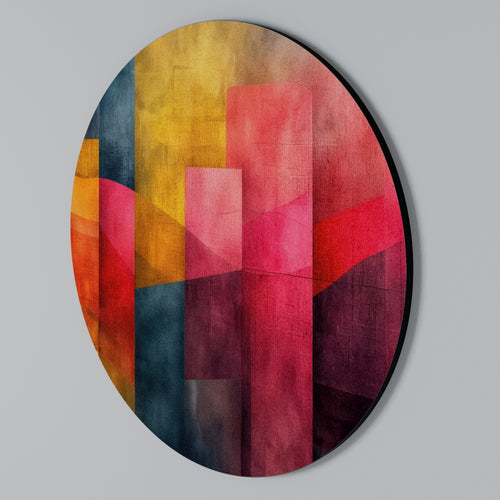 COLORFUL SOUNDS Arte de Parede Redonda