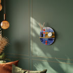 NIGHTFALL VIBRANCE Prateleira Oval Decorativa em Efeito Carvalho