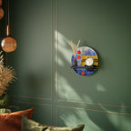 NIGHTFALL VIBRANCE Prateleira Redonda Decorativa em Acabamento Preto