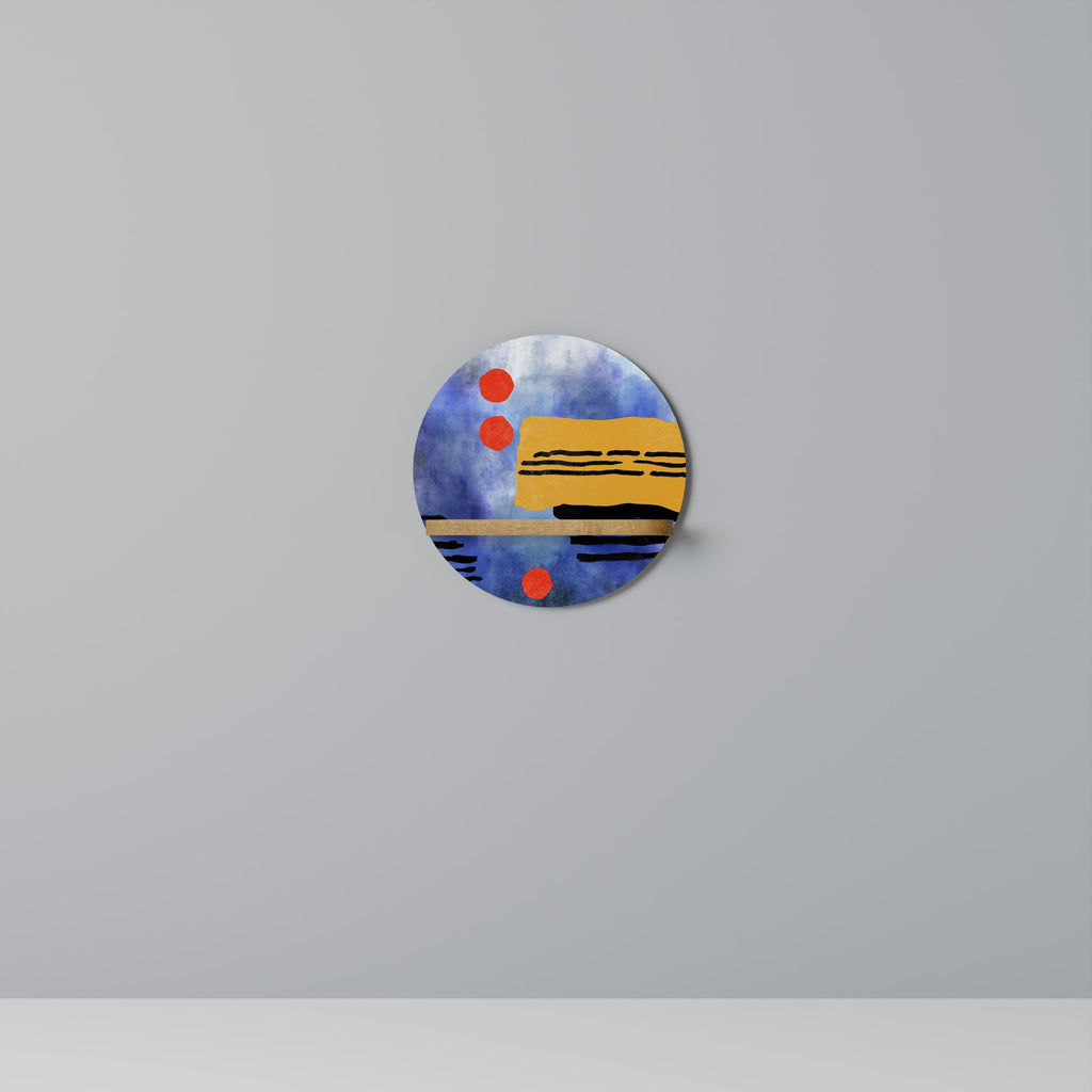 NIGHTFALL VIBRANCE Prateleira Redonda Decorativa em Efeito Carvalho