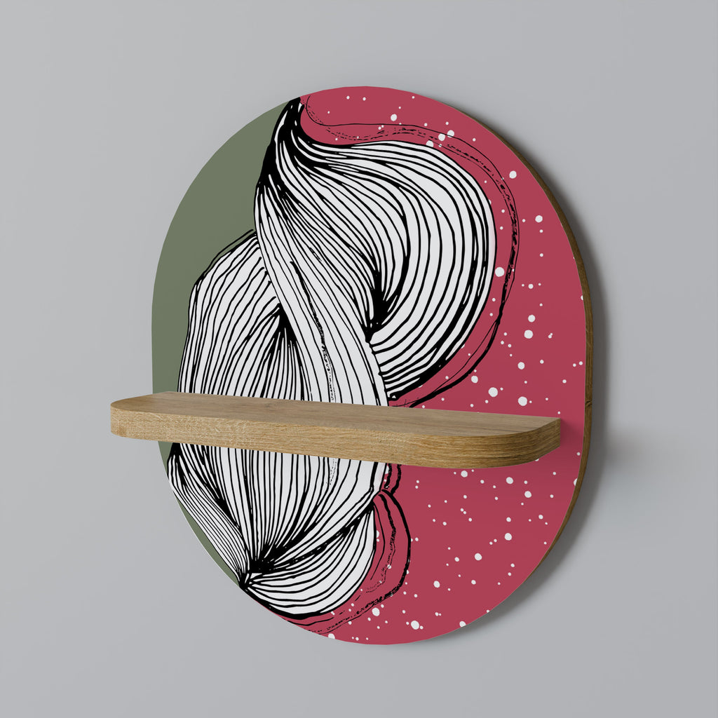 BE TOGETHER Prateleira Oval Decorativa em Efeito Carvalho