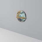 ABSTRACT THOUGHTS Prateleira Oval Decorativa em Efeito Carvalho