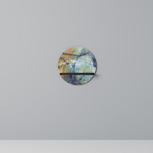 ABSTRACT THOUGHTS Prateleira Redonda Decorativa em Acabamento Preto