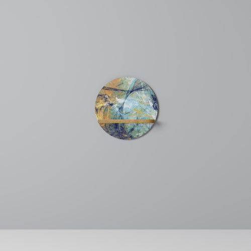 ABSTRACT THOUGHTS Prateleira Redonda Decorativa em Efeito Carvalho