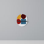 GEOMETRIC PUZZLE Prateleira Oval Decorativa em Acabamento Preto