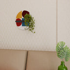 GEOMETRIC PUZZLE Prateleira Oval Decorativa em Acabamento Preto