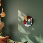 GEOMETRIC PUZZLE Prateleira Oval Decorativa em Efeito Carvalho