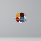 GEOMETRIC PUZZLE Prateleira Redonda Decorativa em Efeito Carvalho