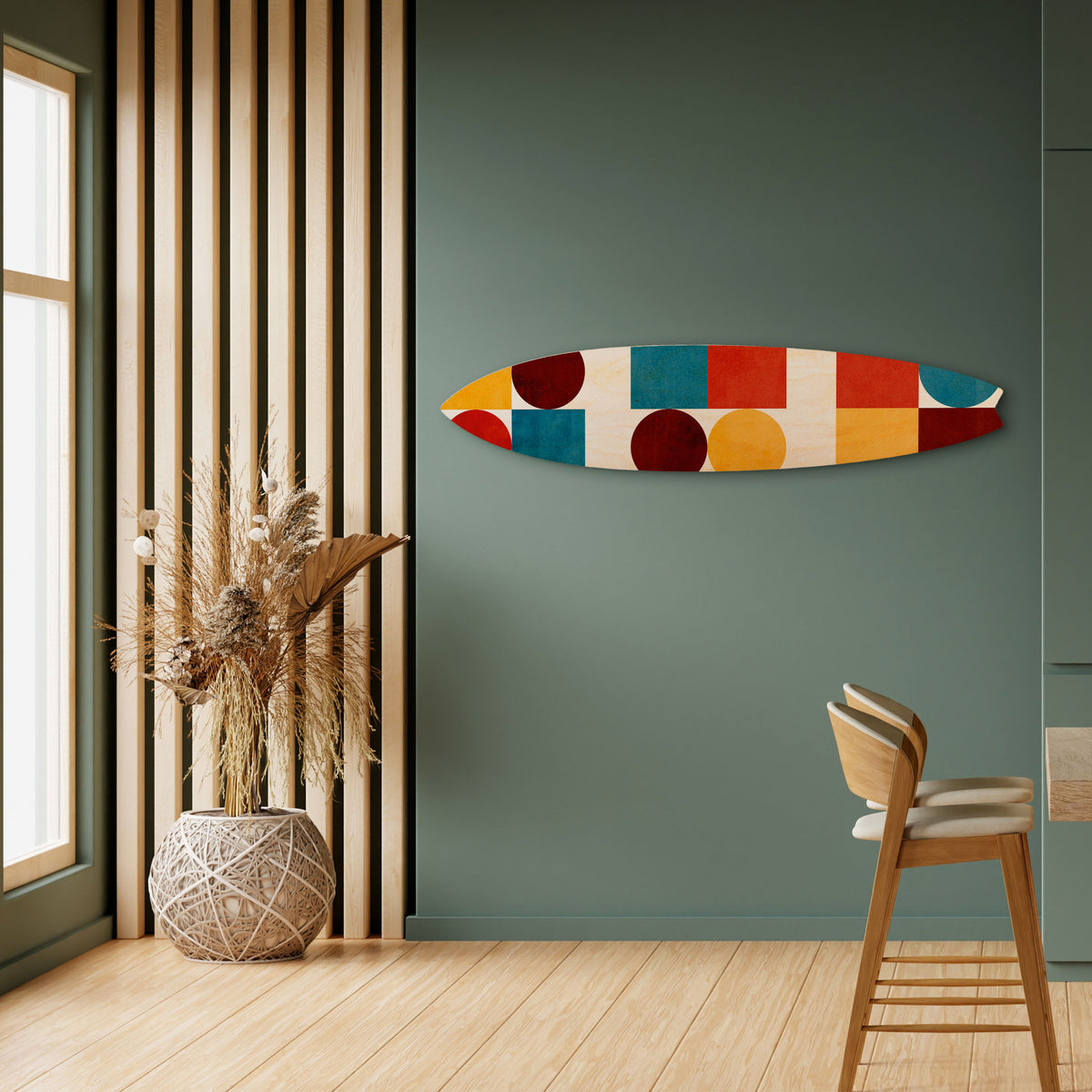 GEOMETRIC PUZZLE Surfboard Decorative Panel