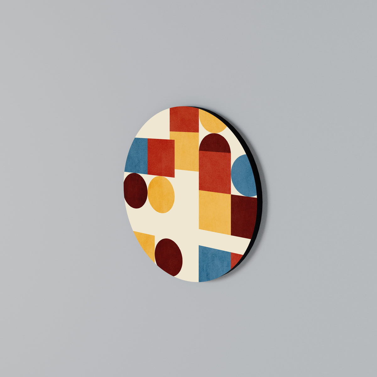 GEOMETRIC PUZZLE Arte de Parede Redonda