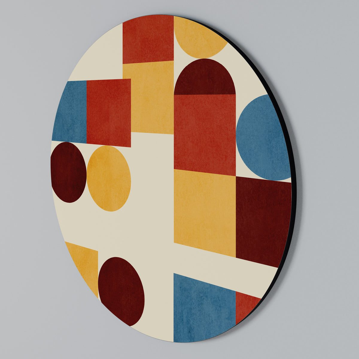 GEOMETRIC PUZZLE Arte de Parede Redonda