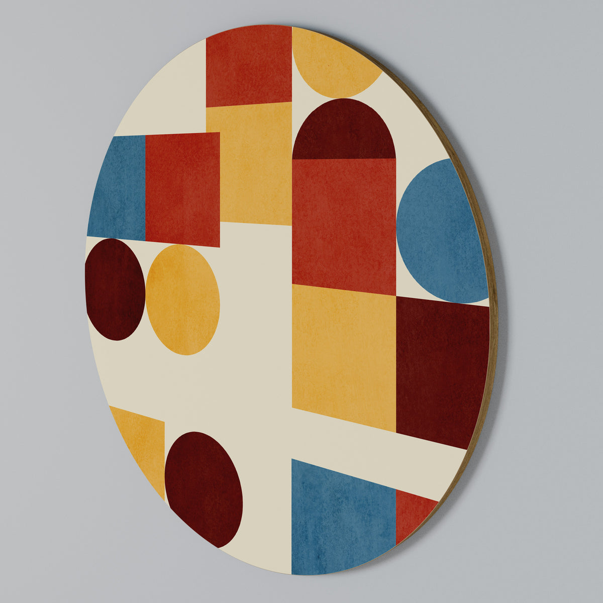 GEOMETRIC PUZZLE Arte de Parede Redonda