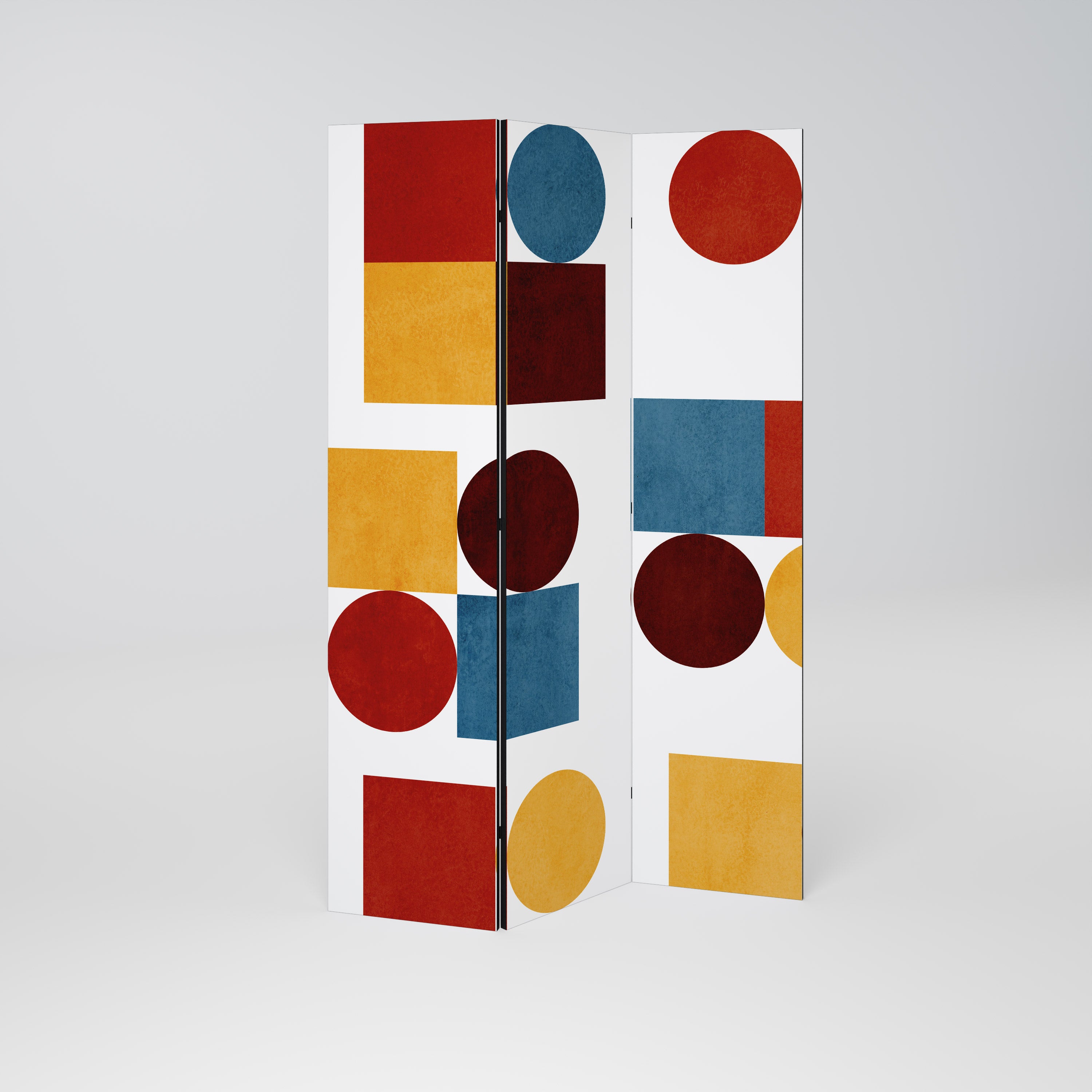 GEOMETRIC PUZZLE Biombo de 3 Painéis