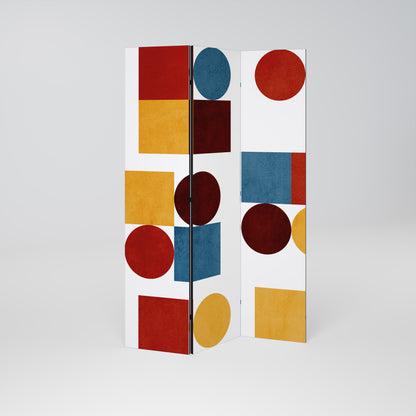 GEOMETRIC PUZZLE Biombo de 3 Painéis