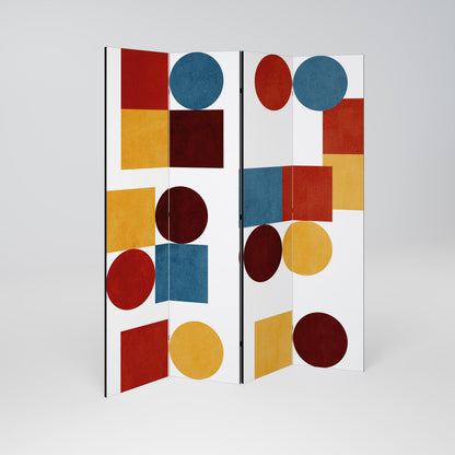 GEOMETRIC PUZZLE Biombo de 4 Painéis